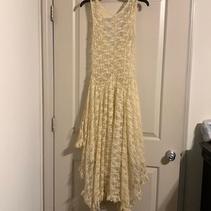 Free people cream lace dress
